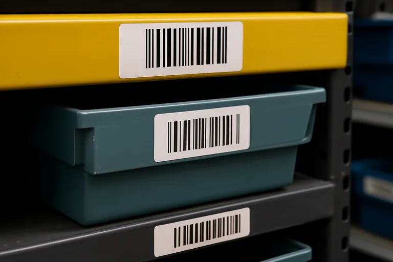 Barcode-etiketten op schappen en bakken: materiaal en lijm per toepassing Barcode-etiketten op schappen en bakken: materiaal en lijm per toepassing